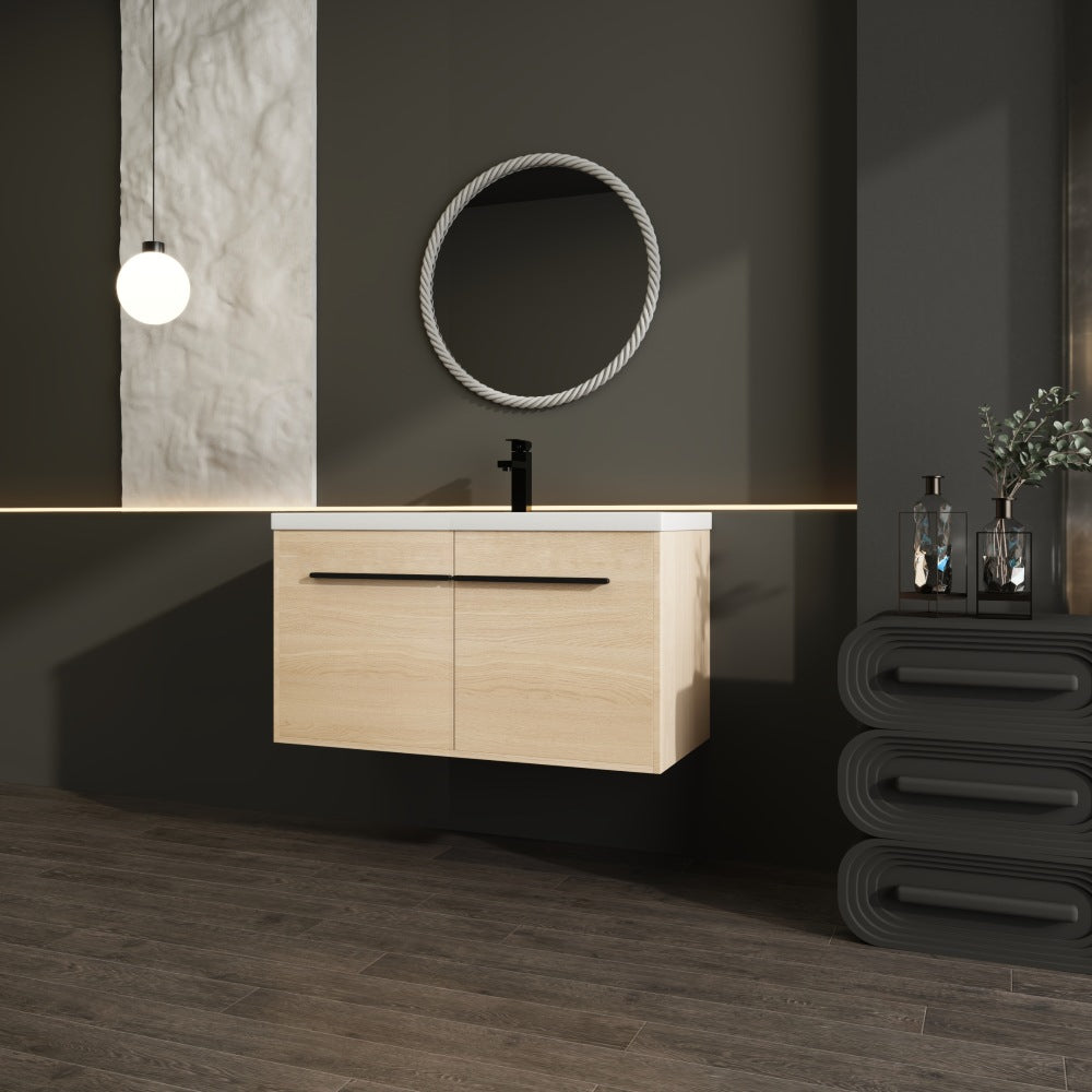 ClariSpring 36 Inch Bathroom Vanity with Resin Countertop Sink, Engineered Wood